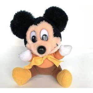 Disney Mickey Mouse Christmas Carol Plush Stuffed Animal Dickens 7” Tall Vintage